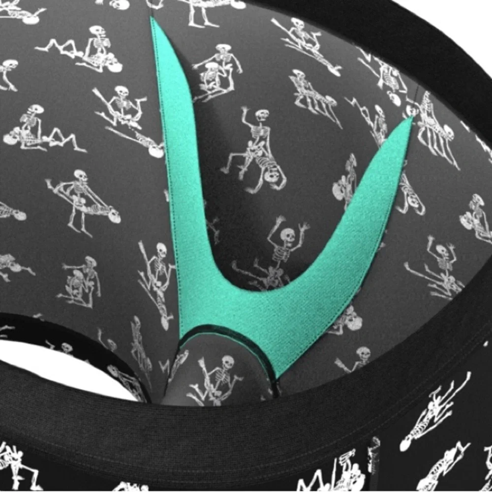 The Bare Back Bones Glow in the Dark Skeletons Ball Hammock®‎ Pouch Underwear